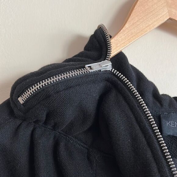 NWT Kendall + Kylie Off Shoulder Sweatshirt Dress Black size L - Picture 5 of 9